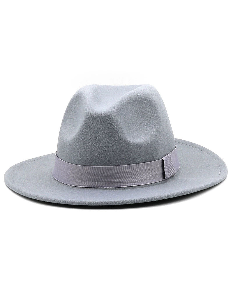 Bow Solid Color Fedora