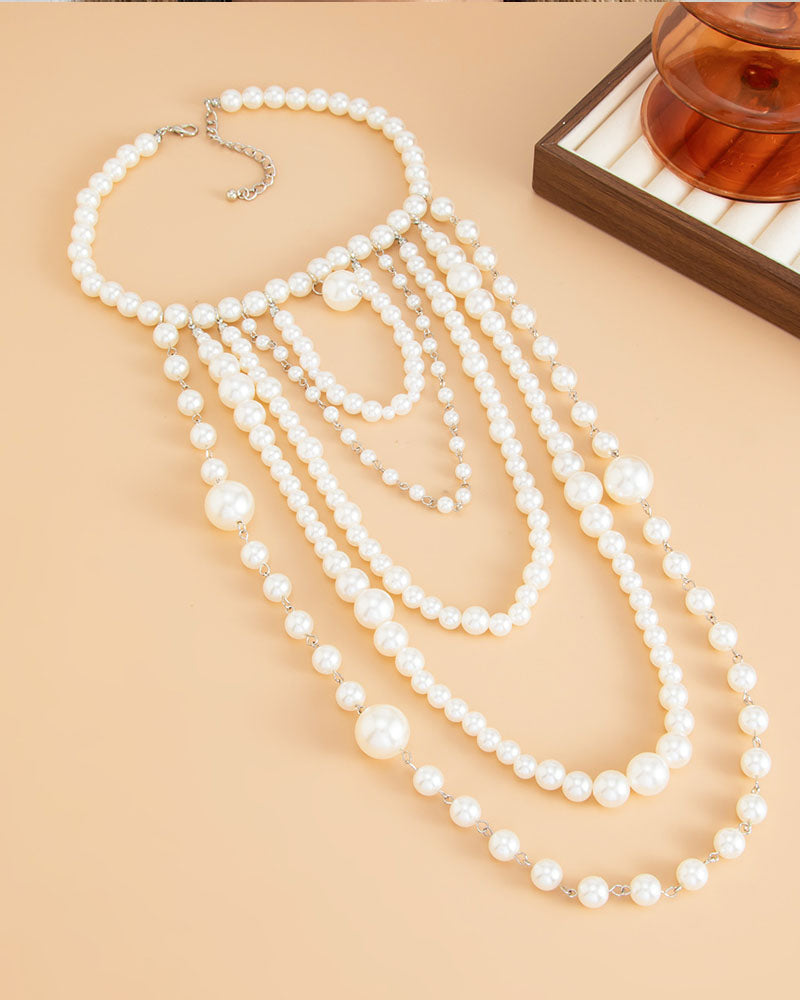 Braided Pearl Beaded Necklace