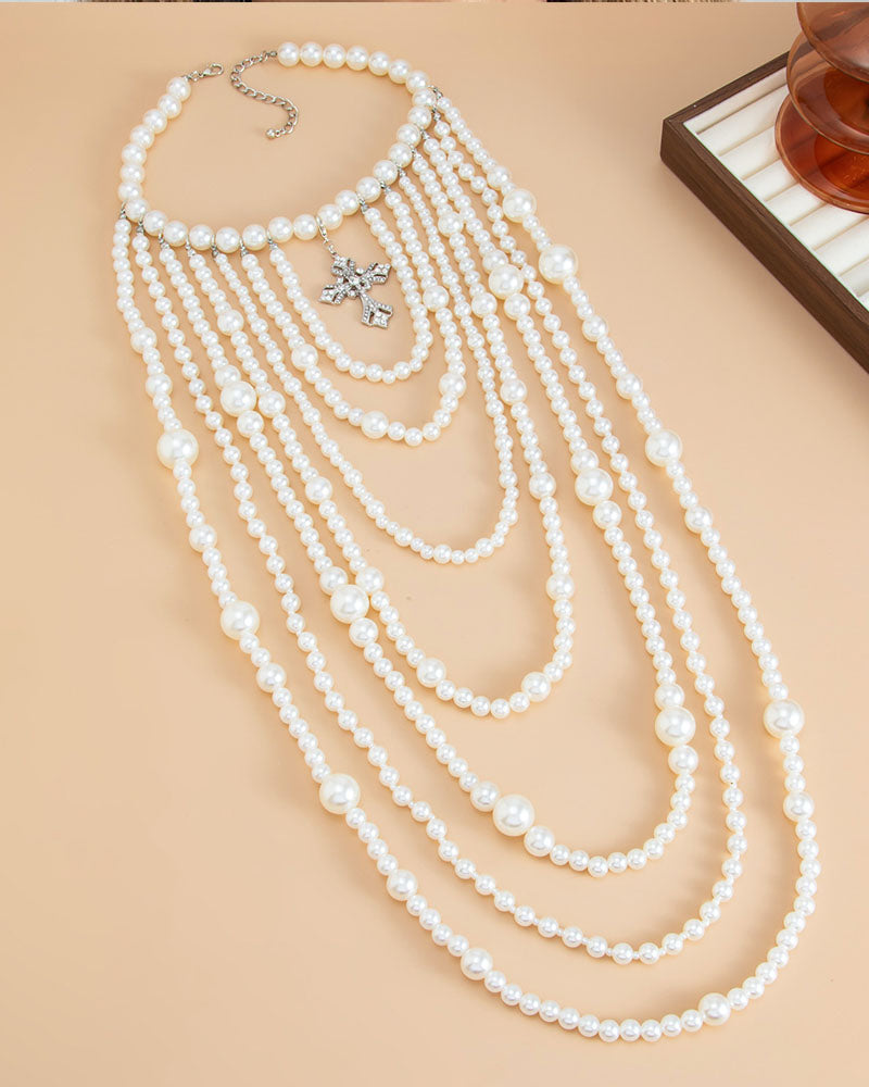 Braided Pearl Beaded Necklace