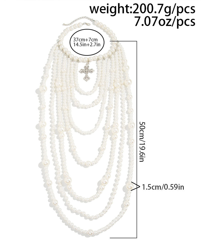 Braided Pearl Beaded Necklace