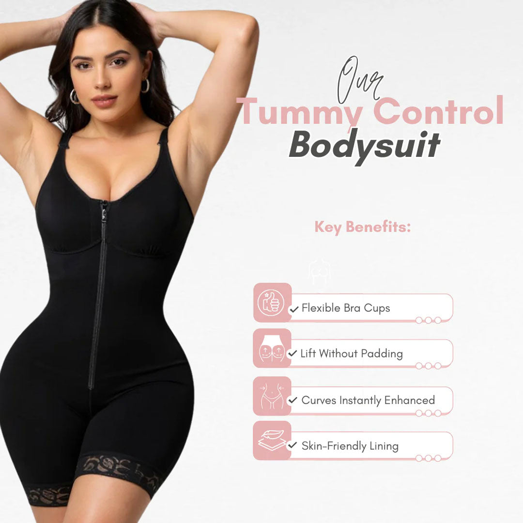 Breathable Shapewear Bodysuit with Bra