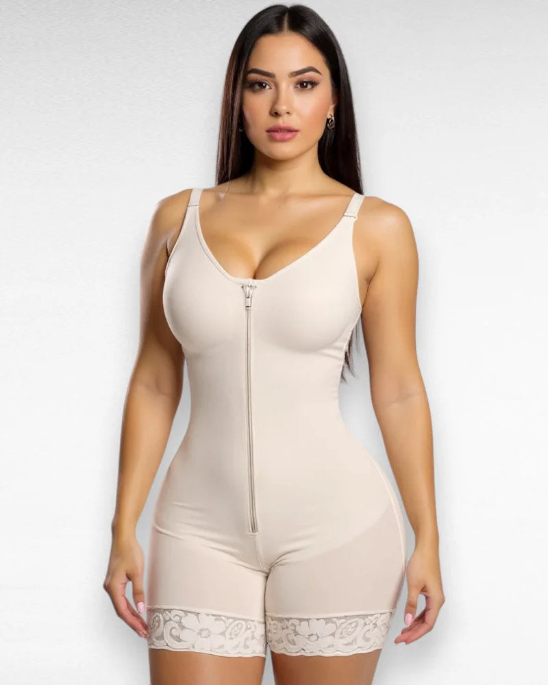 Breathable Shapewear Bodysuit with Bra