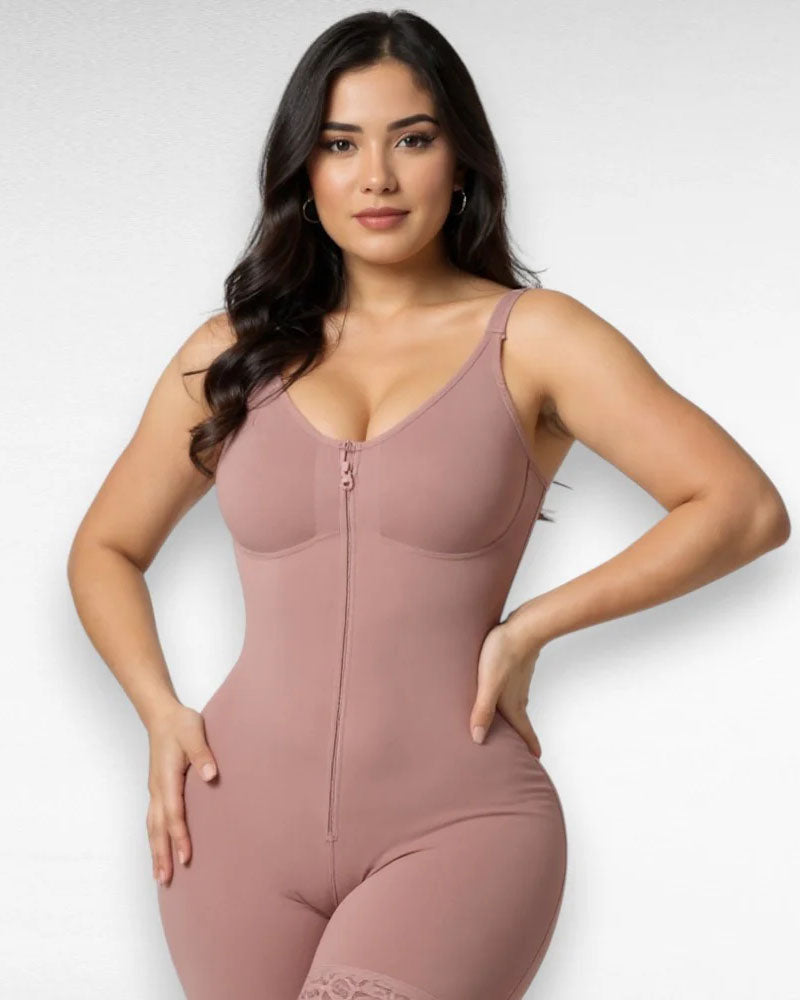 Breathable Shapewear Bodysuit with Bra