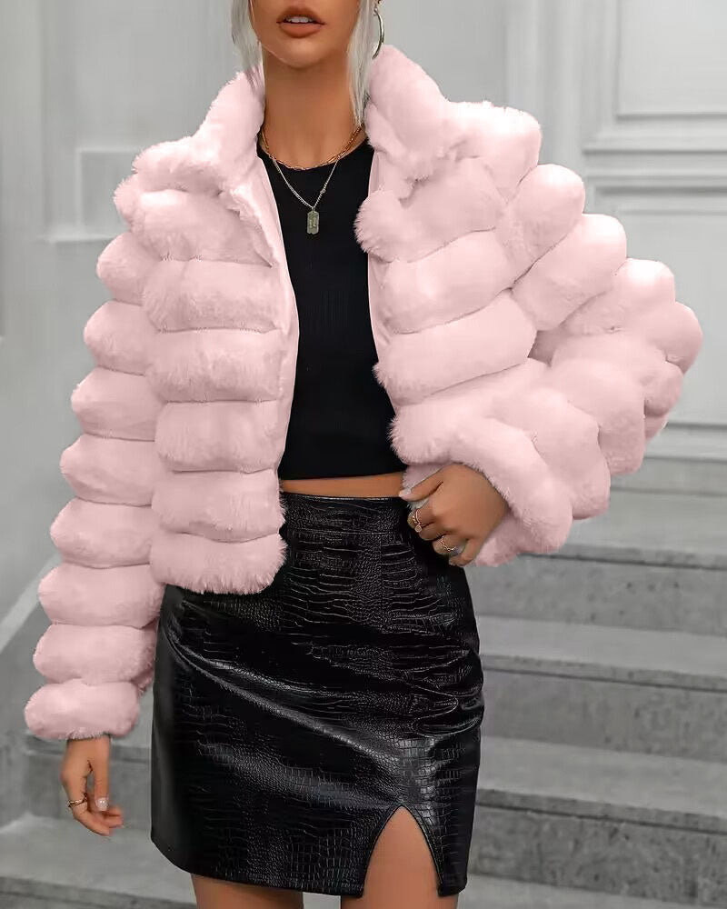 Bubble Faux Fur Coat