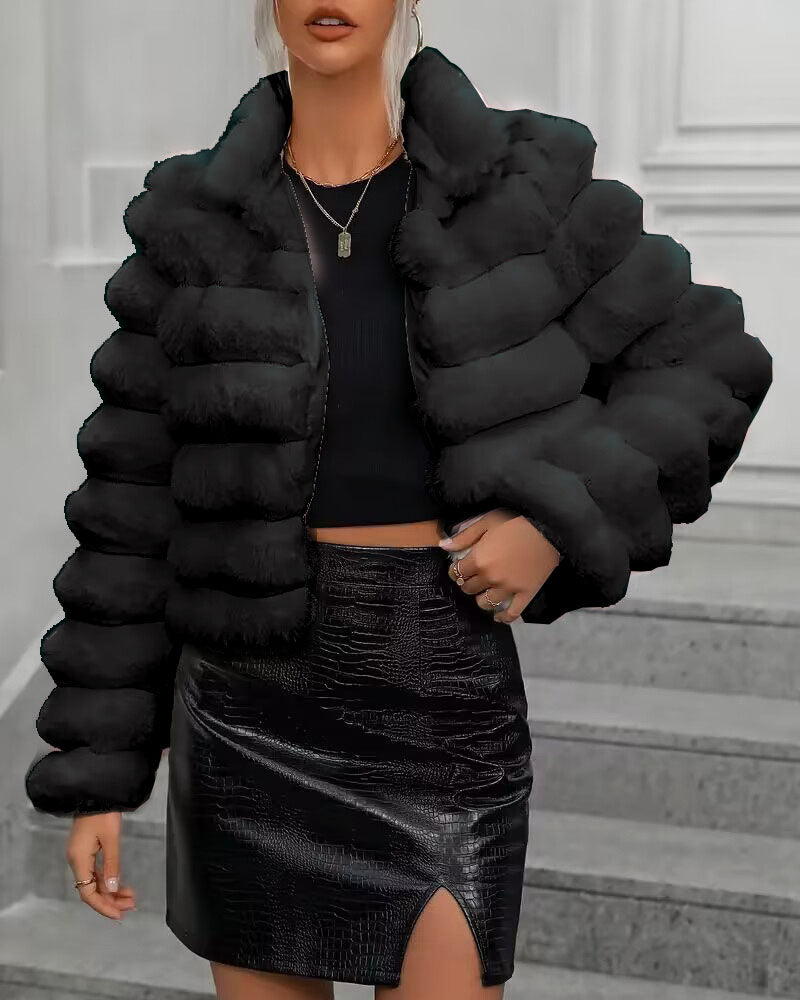 Bubble Faux Fur Coat