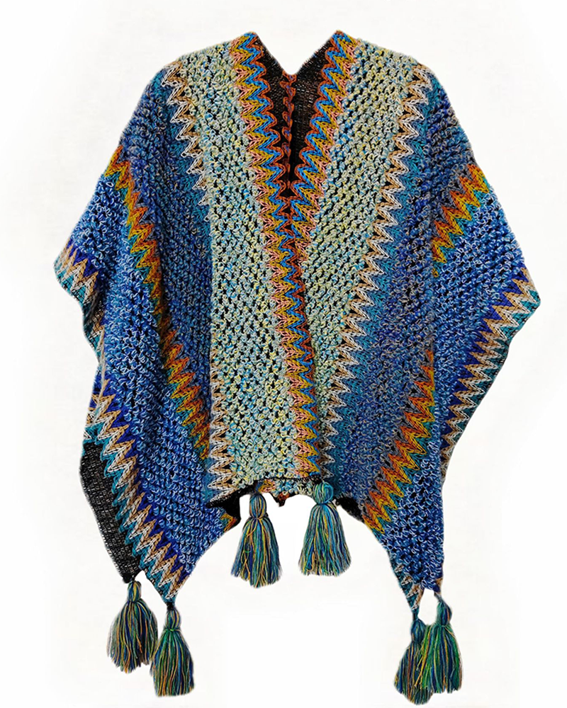 Here's The Thing Crochet Poncho