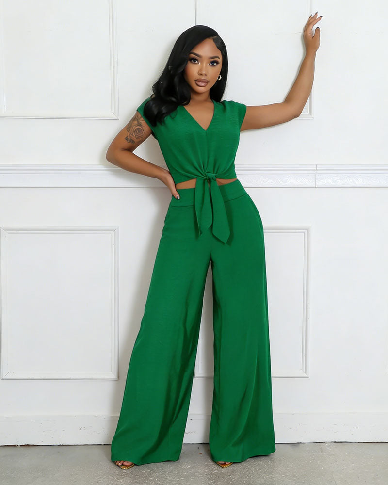 Cap Sleeve Pant Set