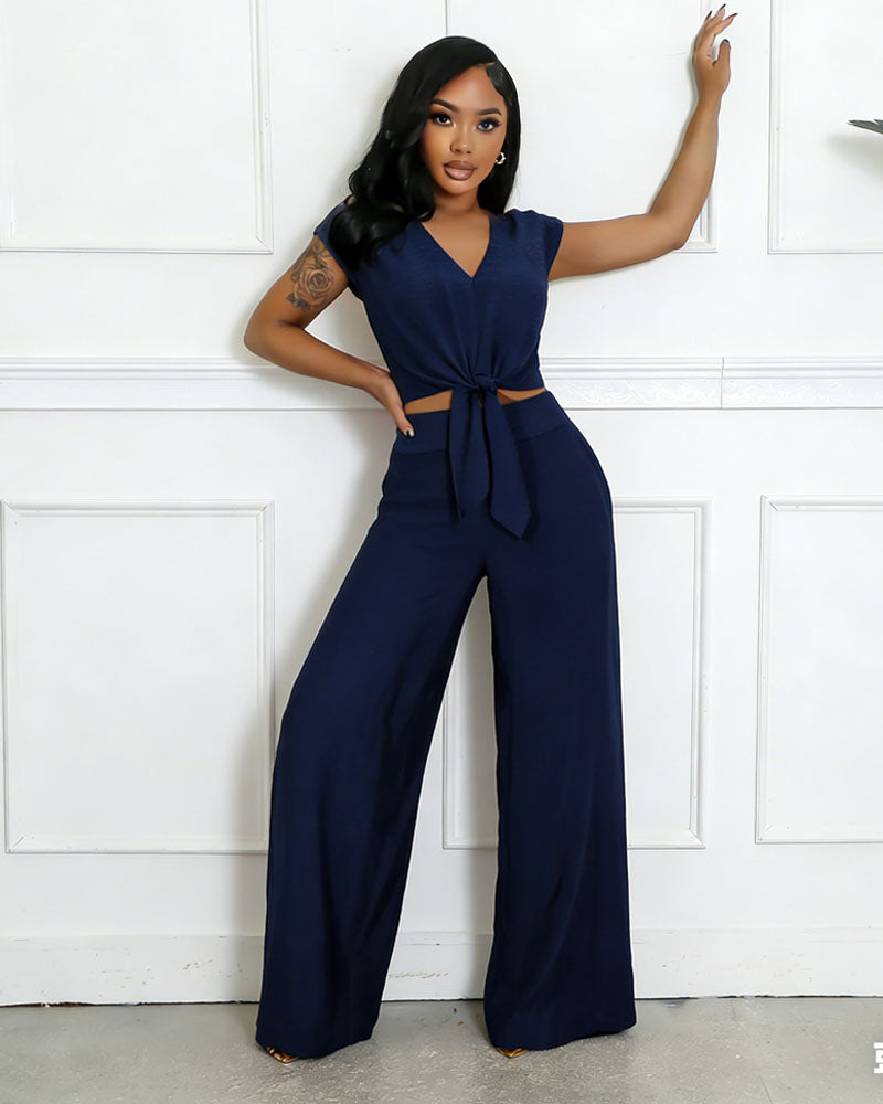 Cap Sleeve Pant Set