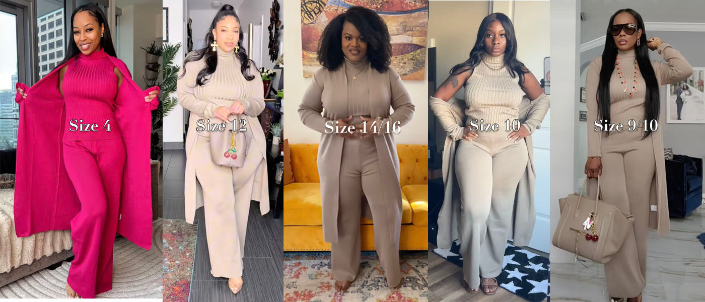 Carrie Knitted 3 Piece Sets