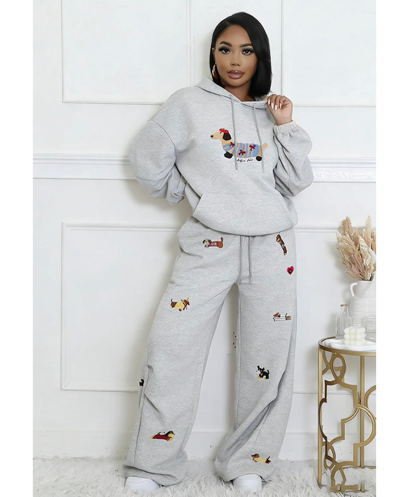 Cartoon Dog Hoodie Sweatshirt