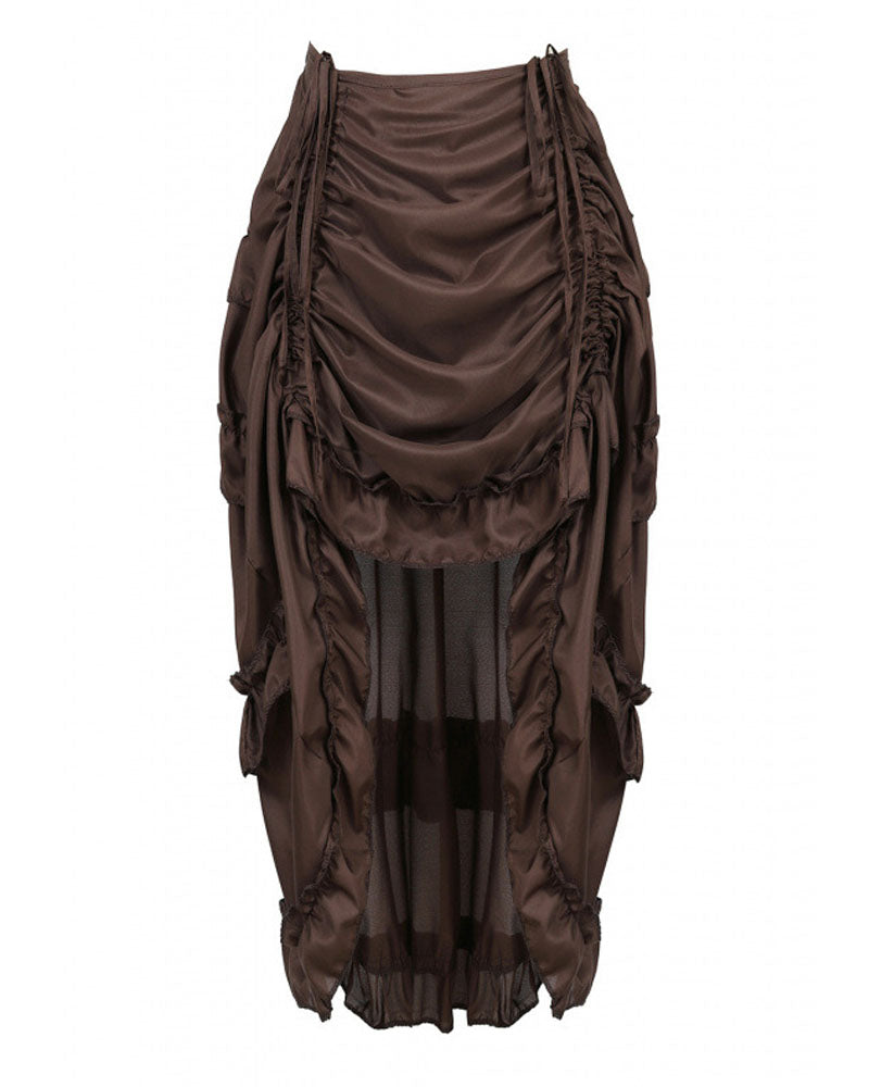 Cascade Ruched Midi Skirt