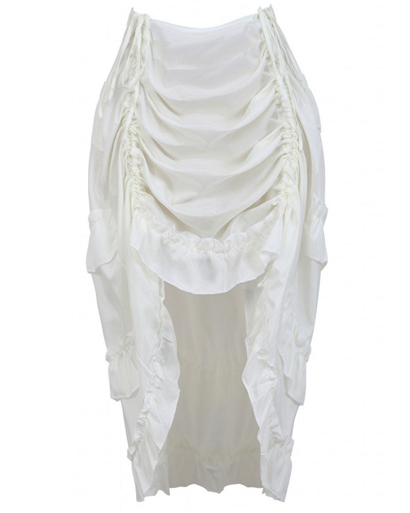 Cascade Ruched Midi Skirt