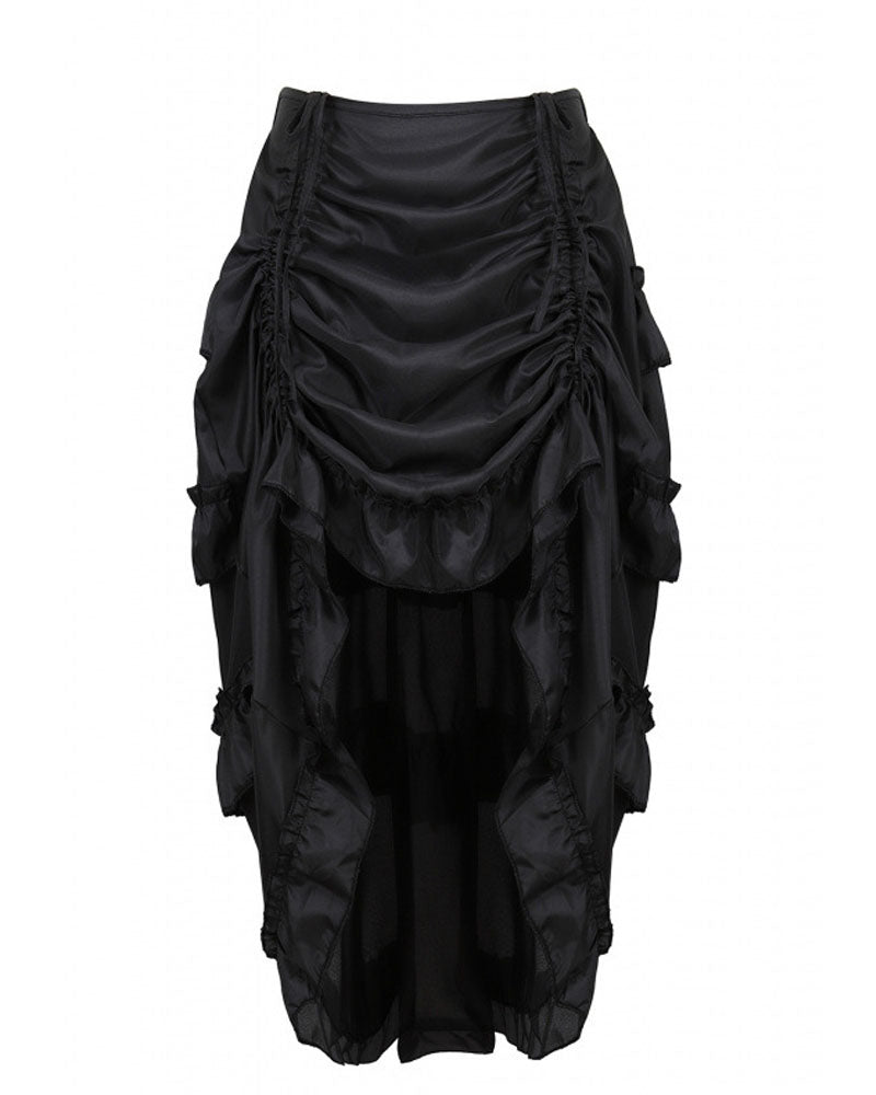 Cascade Ruched Midi Skirt