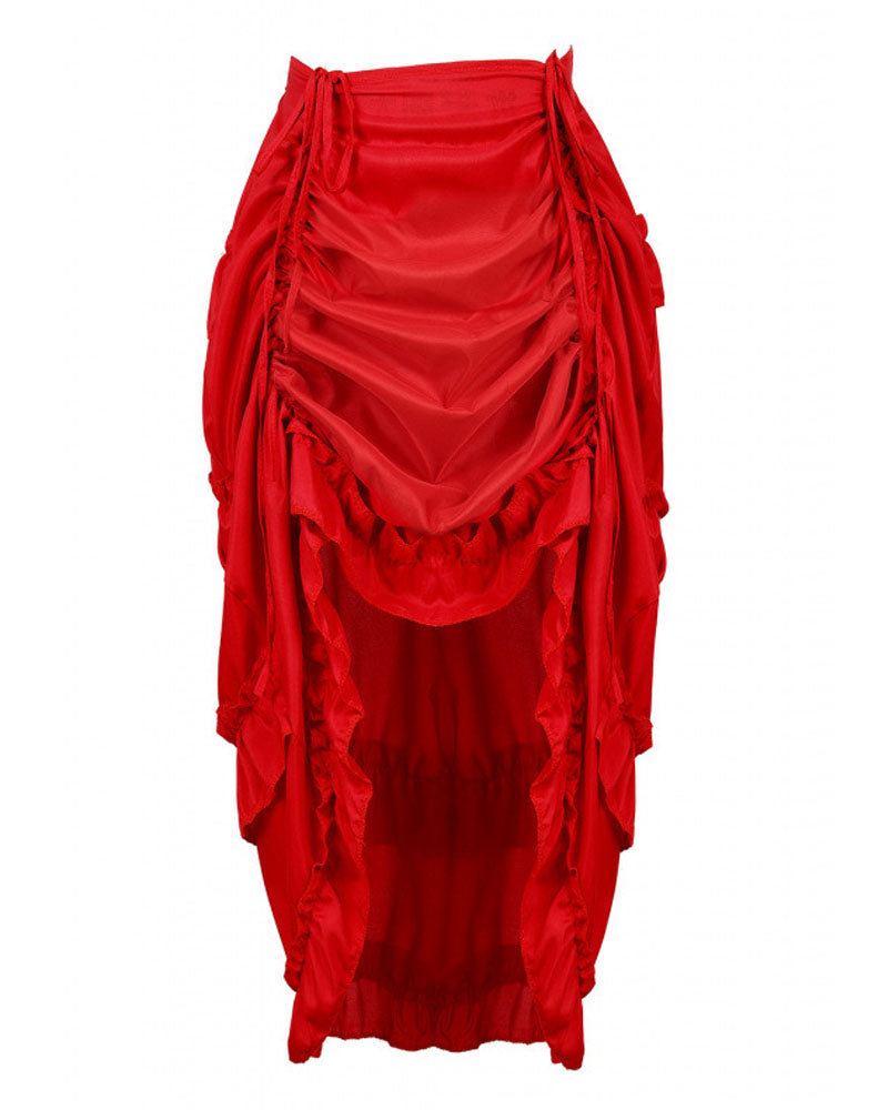 Cascade Ruched Midi Skirt