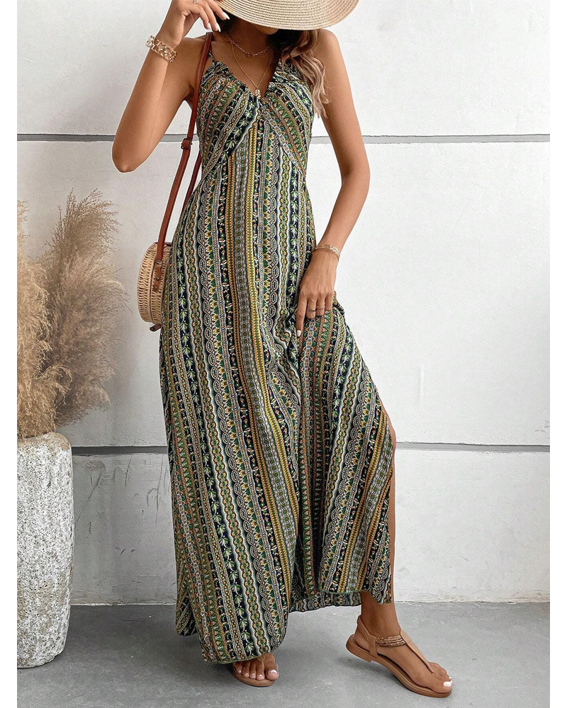 Coastal Bloom Maxi Dress