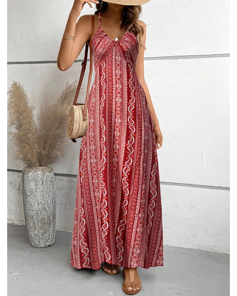 Coastal Bloom Maxi Dress