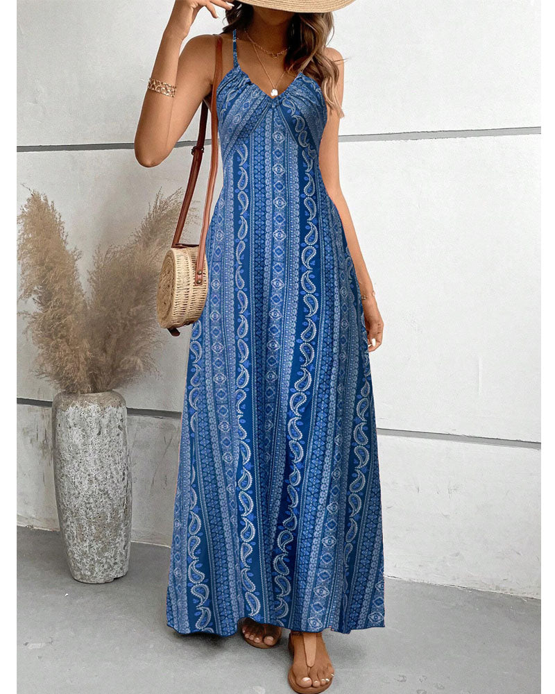 Coastal Bloom Maxi Dress