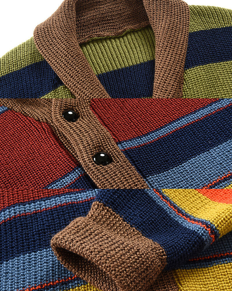 Color Theory Striped Knit Cardigan