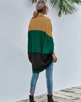 Colorblock Knit Cardigan