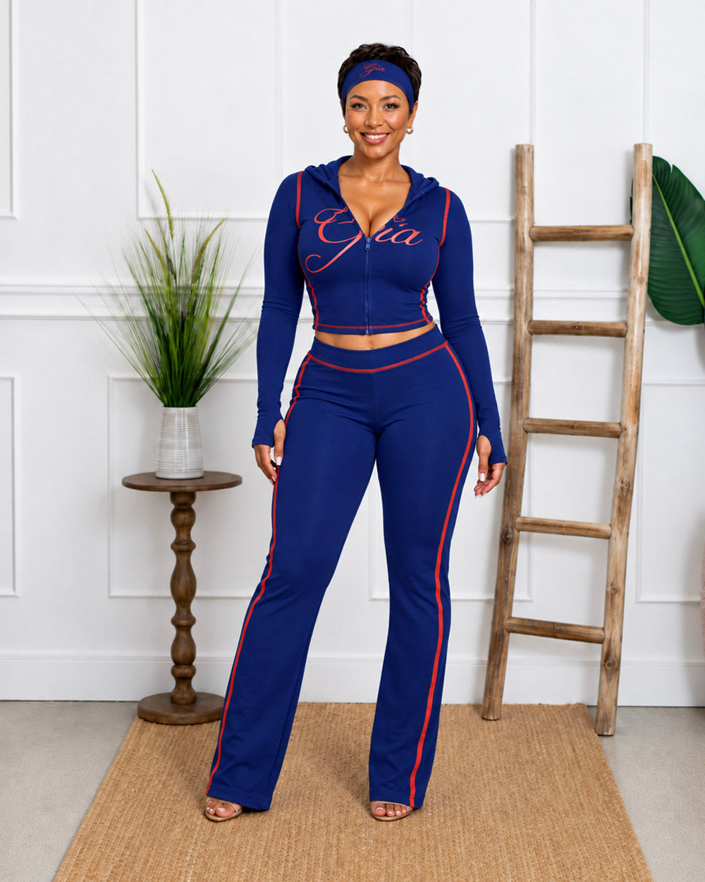 Contour Play Hooded Flare Pant Set