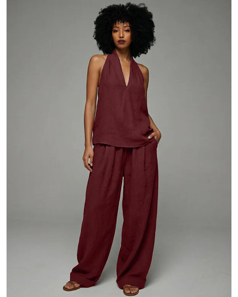Cove Drift Halter Pants Set