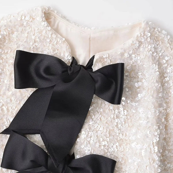 Bow Tie Sequin Jacket