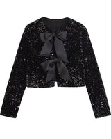 Bow Tie Sequin Jacket