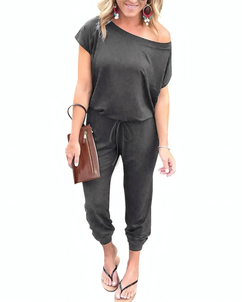 Drop Shoulder Jumpsuit