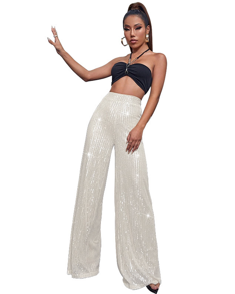 Dazzling Holiday Glitter Pants