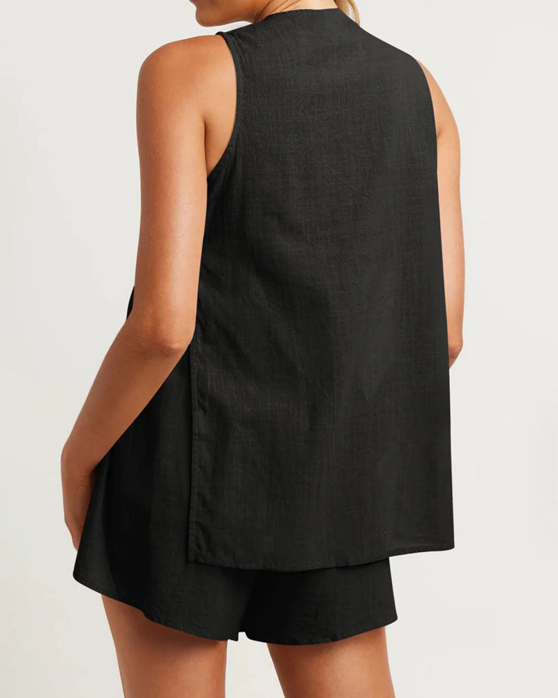 Demi Linen Short Set