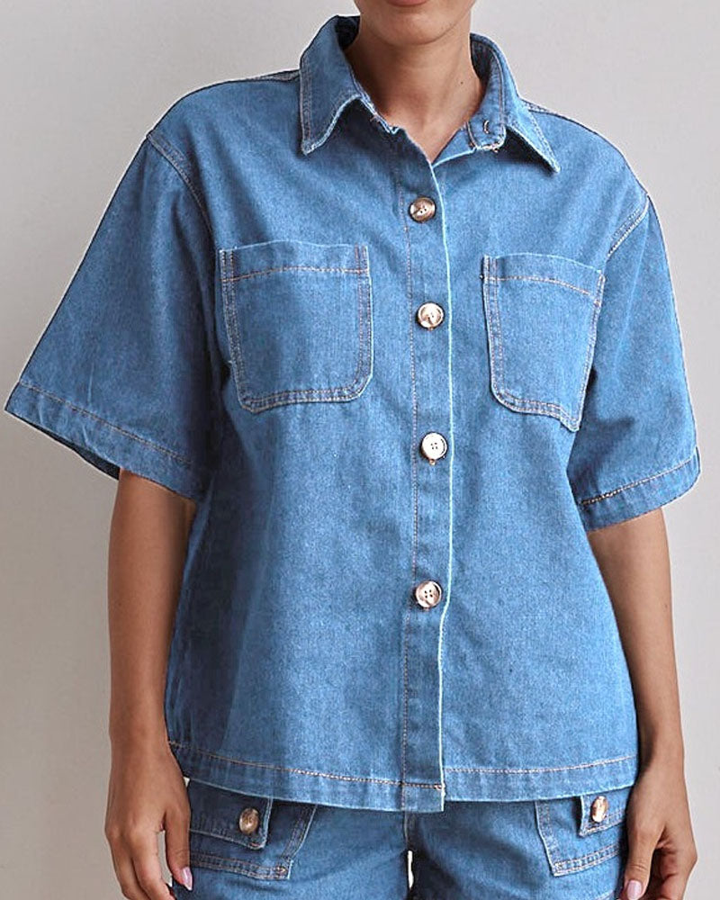 Nova Denim Short Set