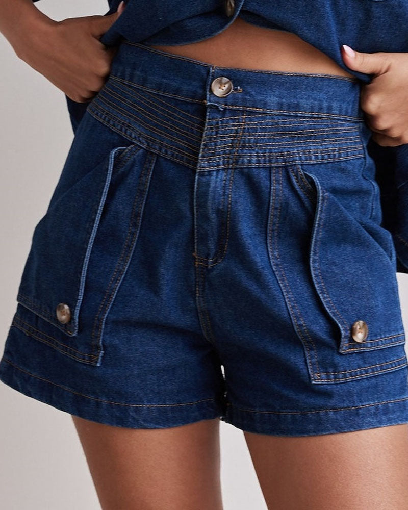 Nova Denim Short Set