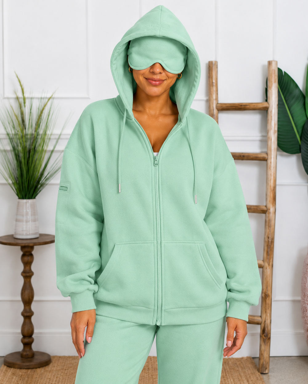 Do Not Disturb Fleece Eye-Mask Hoodie