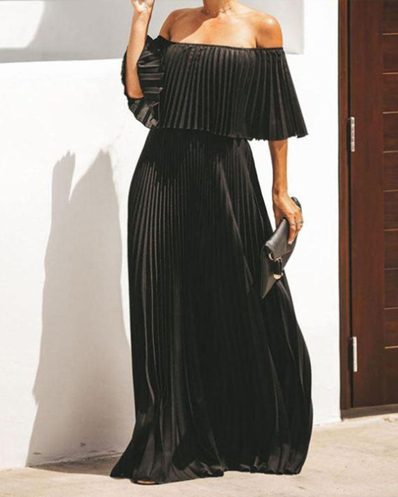 ELEGANT PLEATED DRESS