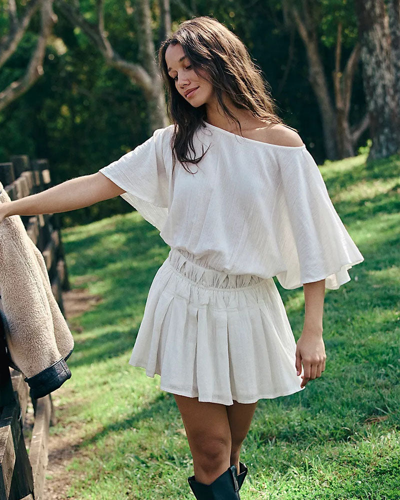 Easy Breeze Off-Shoulder Mini Dress