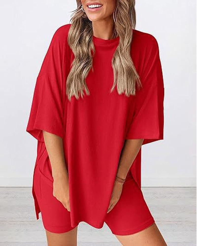 Easy Does It Oversized Shorts Set