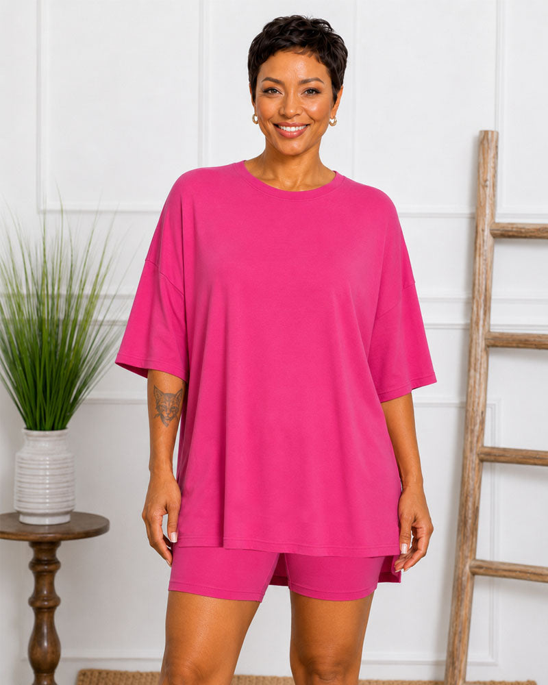 Easy Does It Oversized Shorts Set