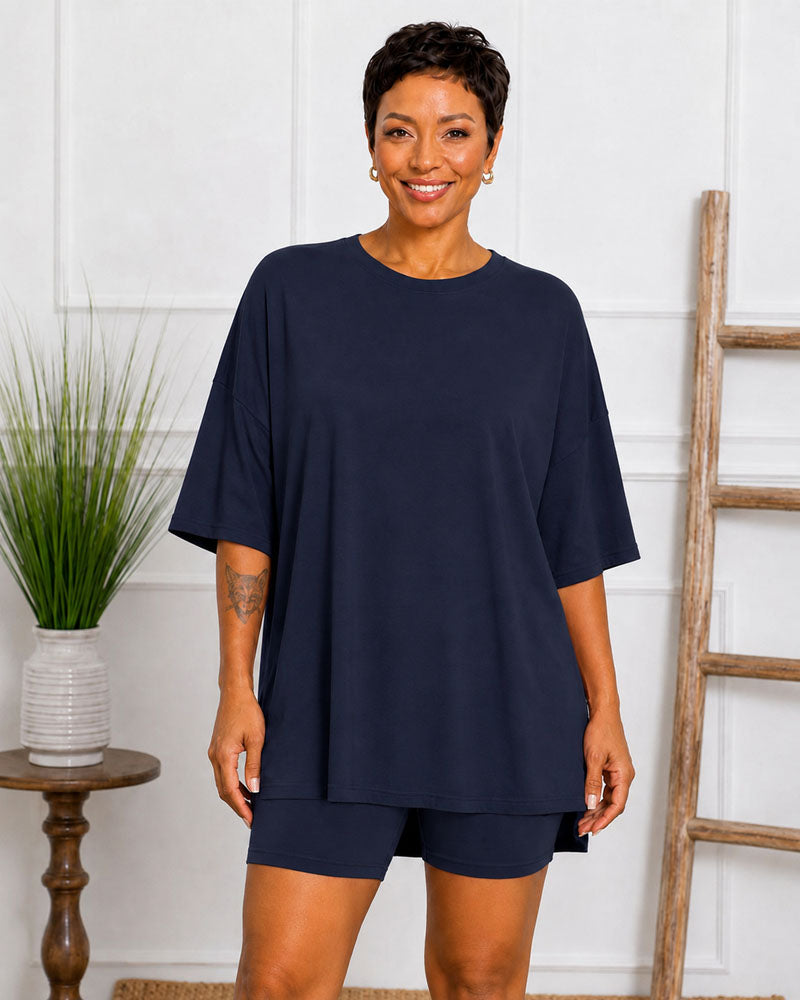 Easy Does It Oversized Shorts Set