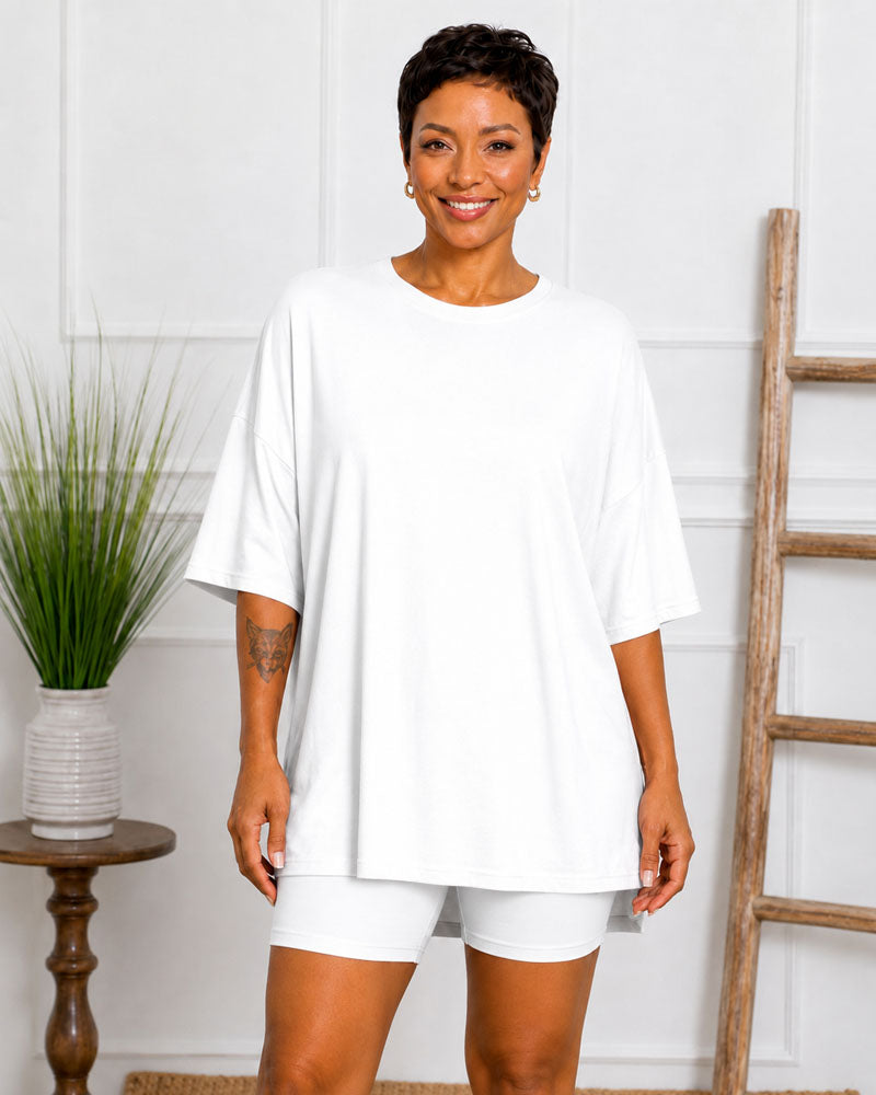 Easy Does It Oversized Shorts Set