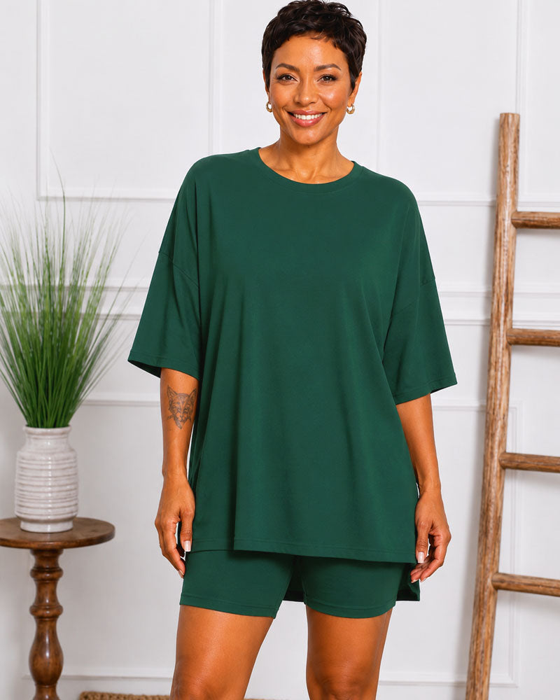 Easy Does It Oversized Shorts Set