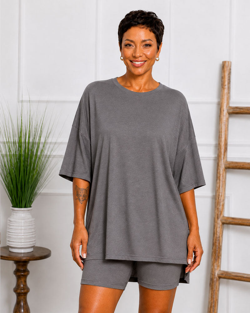 Easy Does It Oversized Shorts Set