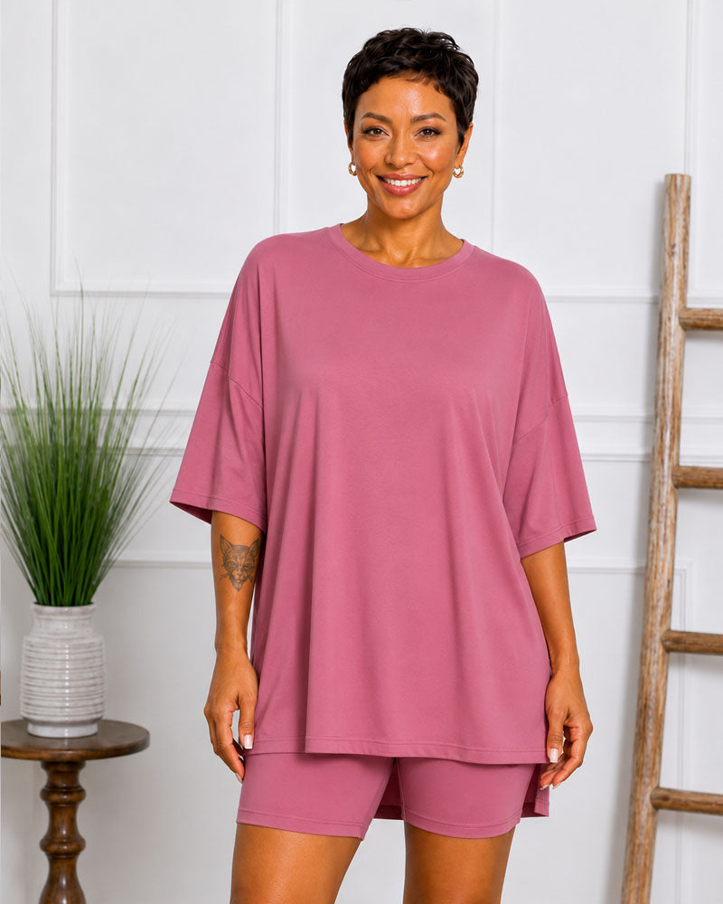 Easy Does It Oversized Shorts Set