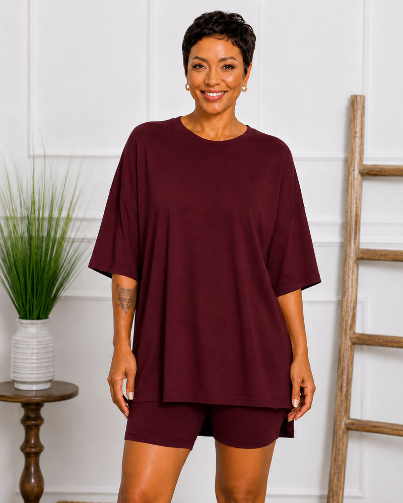 Easy Does It Oversized Shorts Set