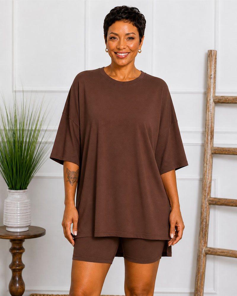 Easy Does It Oversized Shorts Set