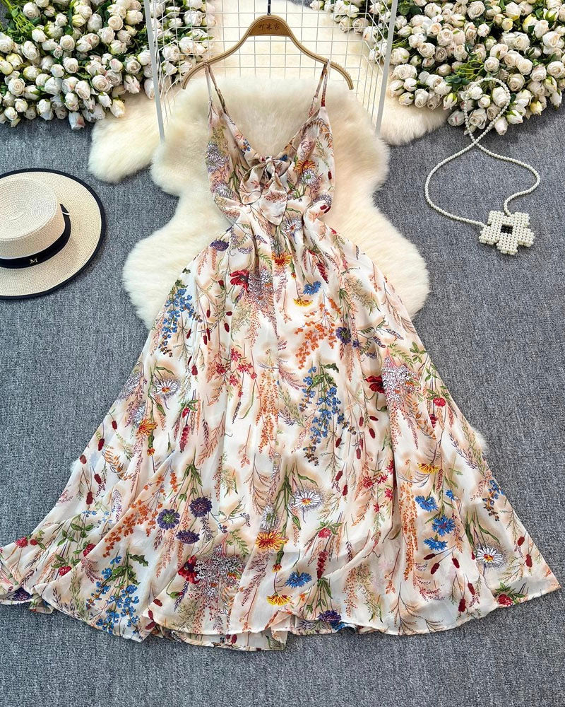 Elaquor Floral Maxi Dress