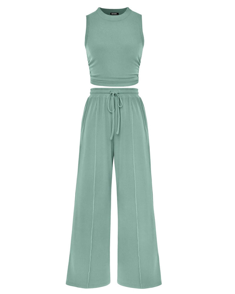 Ethereal Ruched Knit Set