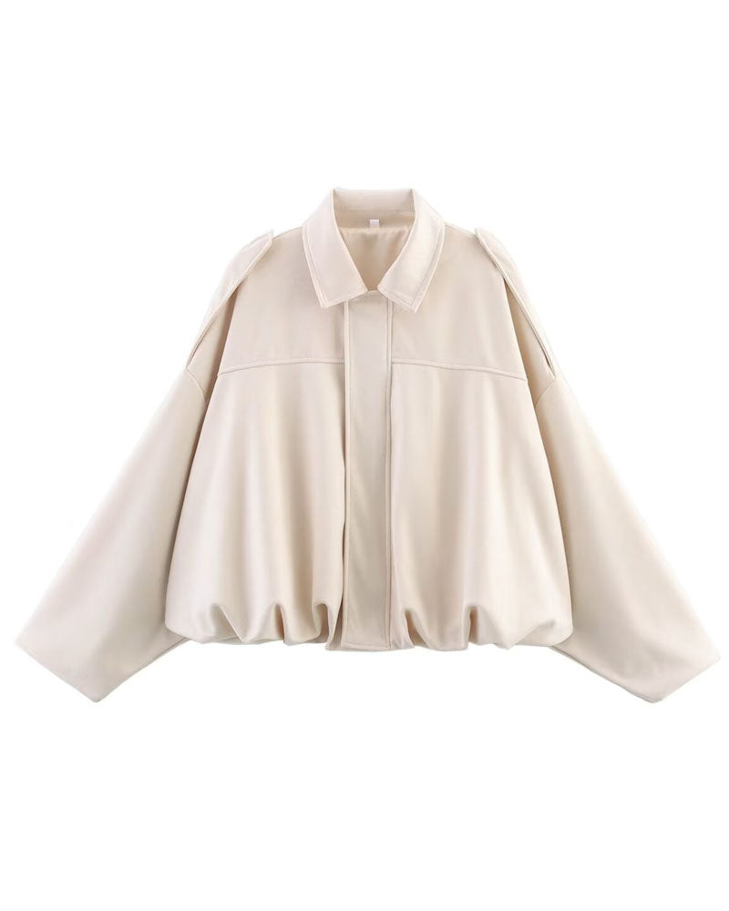Faux Suede Bomber Jacket