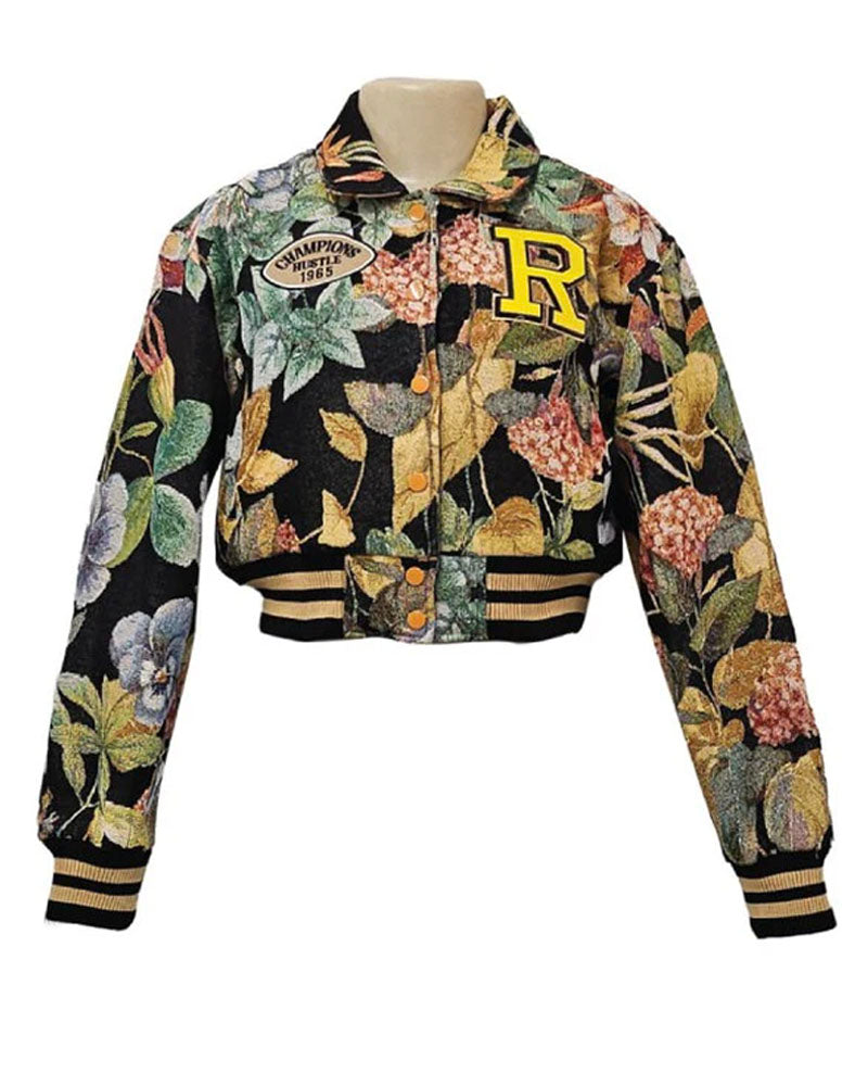 Floral Varsity Jacket