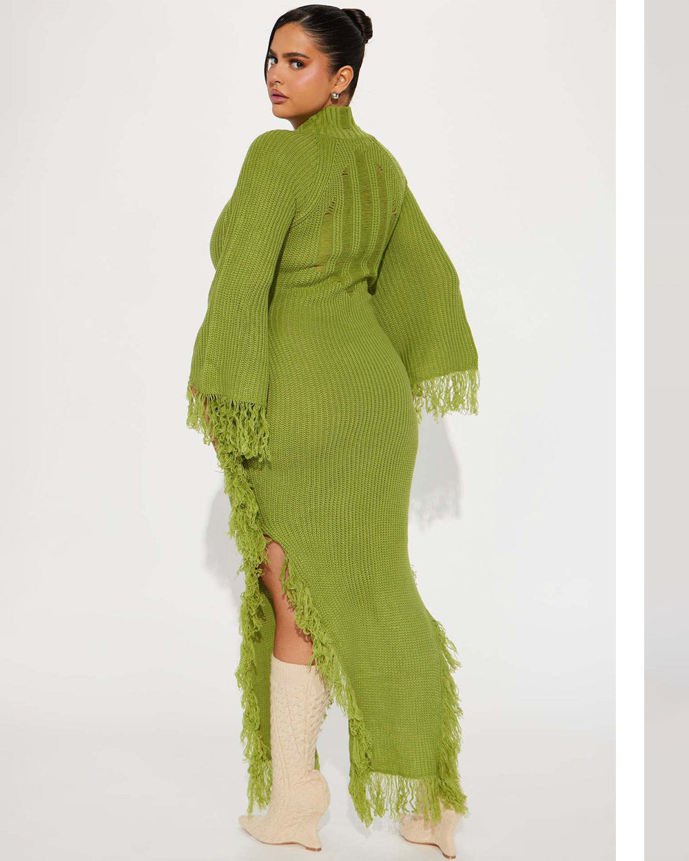 Bennett Fringe Affair Asymmetric Knit Dress