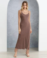 Full Pearl Mesh Cover up Dress